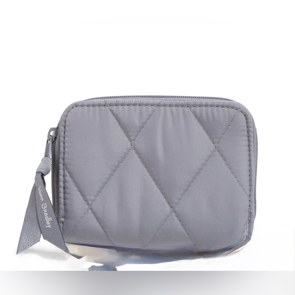 Vera Bradley RFID Zip Around Lighten Up Wallet in Frost Gray